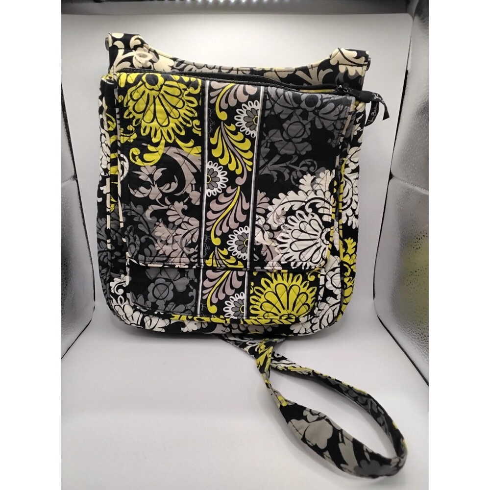 Vera Bradley Shoulder Bag White, Black, Gray and Yellow.